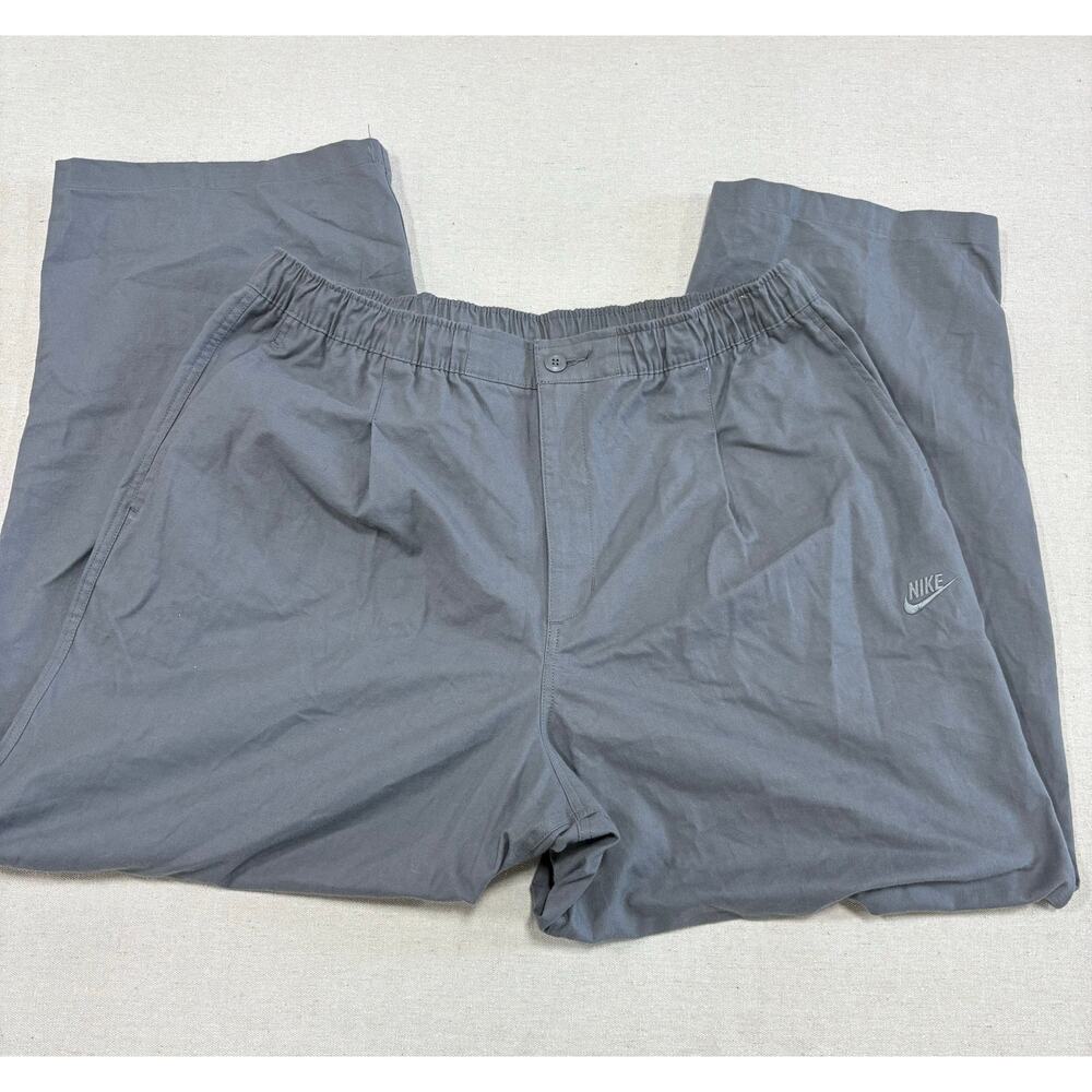 Nike Club Cotton Oversized Pants Mens Size XL Grey elastic waist sweatpants